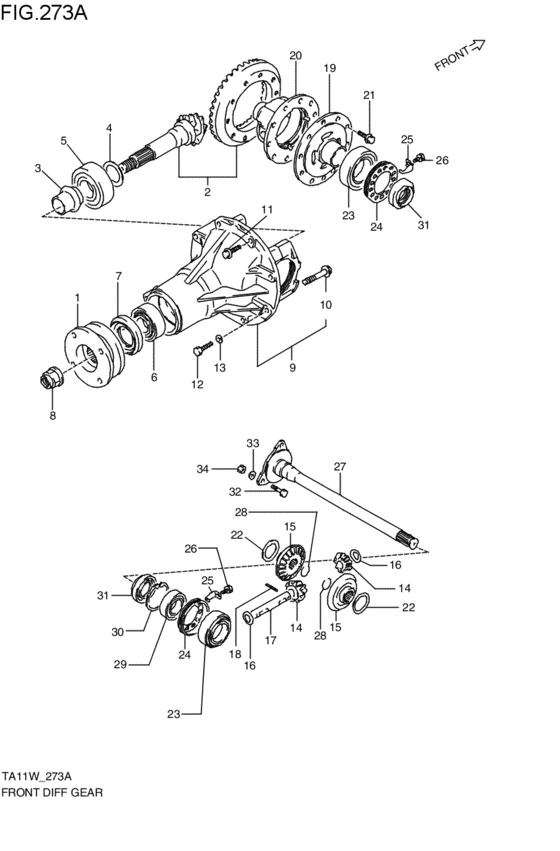 フロントデファレンシャルギヤ