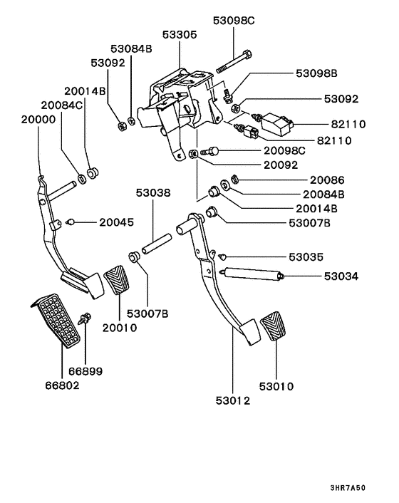 Brake & clutch pedal