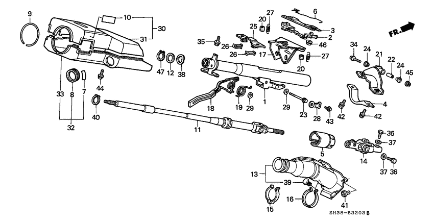 Steering column