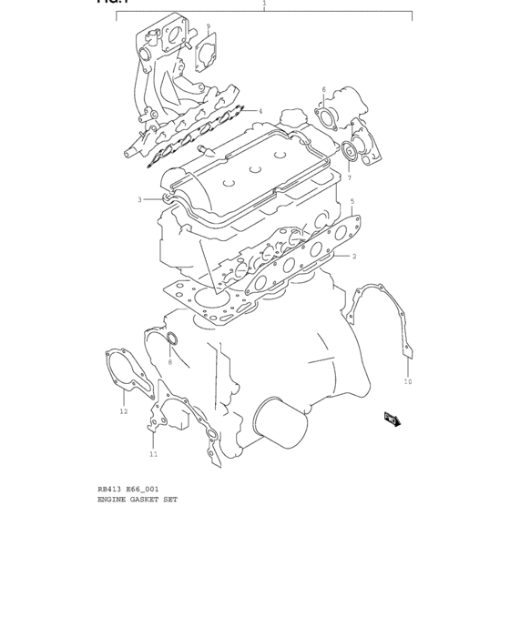 Engine gasket set