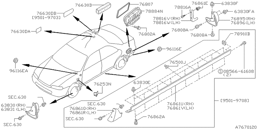 Body side fitting
