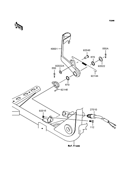 Brake pedal/torque link