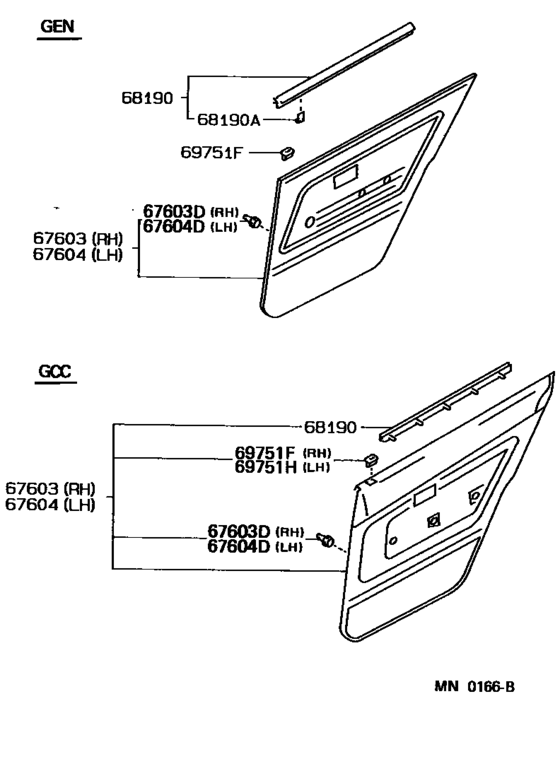 Rear Door Panel & Glass