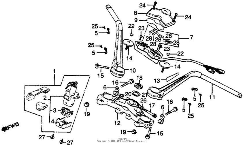 Handlebar + top bridge