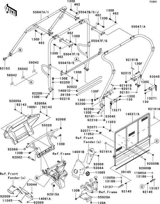Guards/cab frame(1/2)