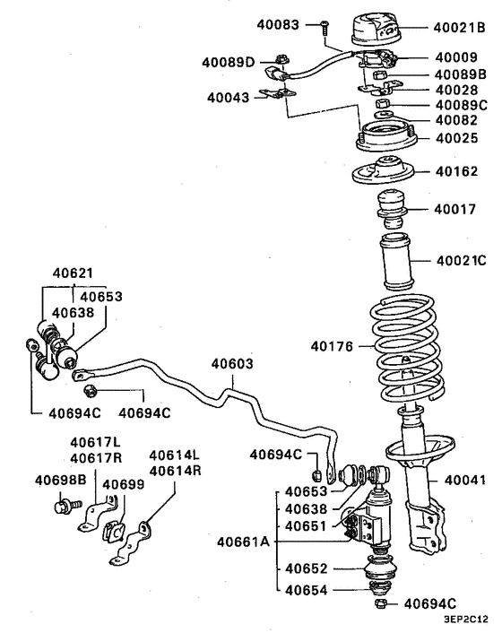 Front susp strut & spring