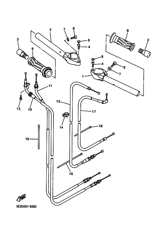 Steering handle & cable