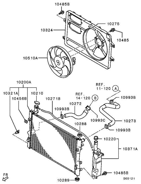 Radiator,hose & condenser tank