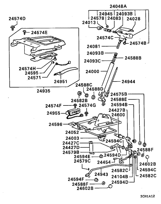 A/t floor shift linkage