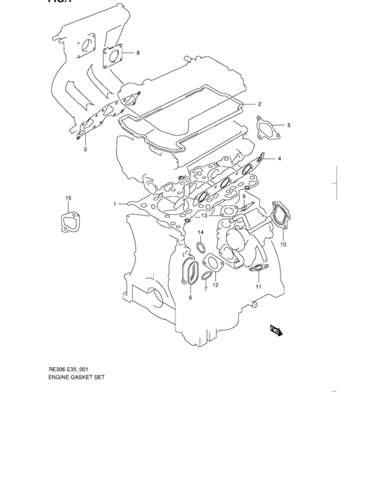 Engine gasket set