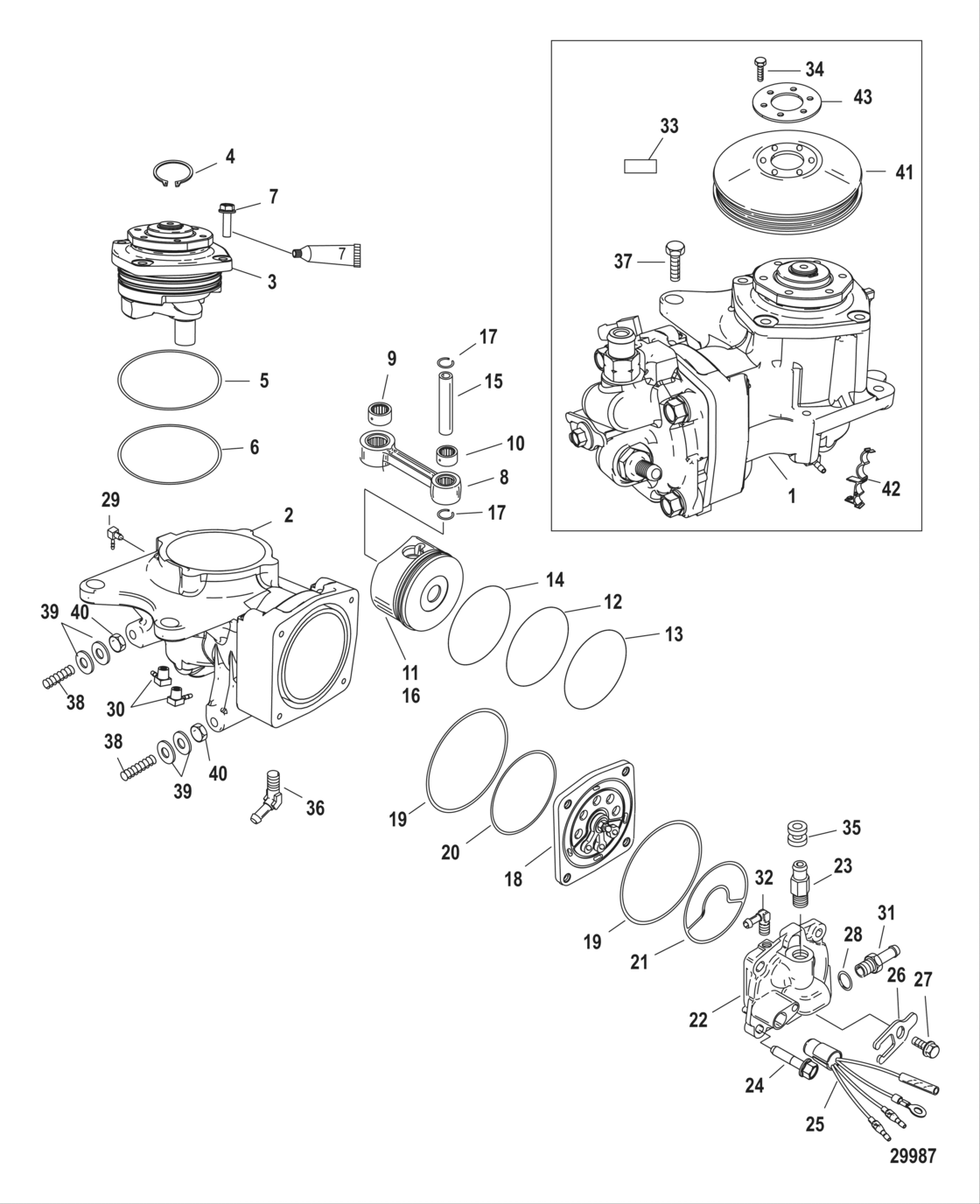 Air Compressor Components Sn 1B884880 And Below