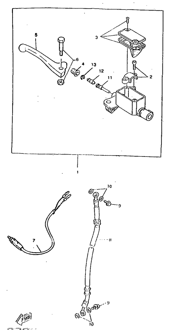 Front master cylinder