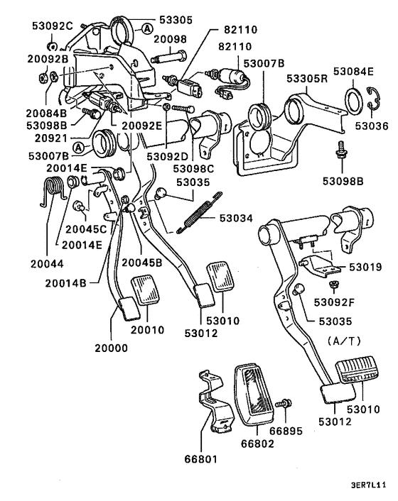 Brake & clutch pedal