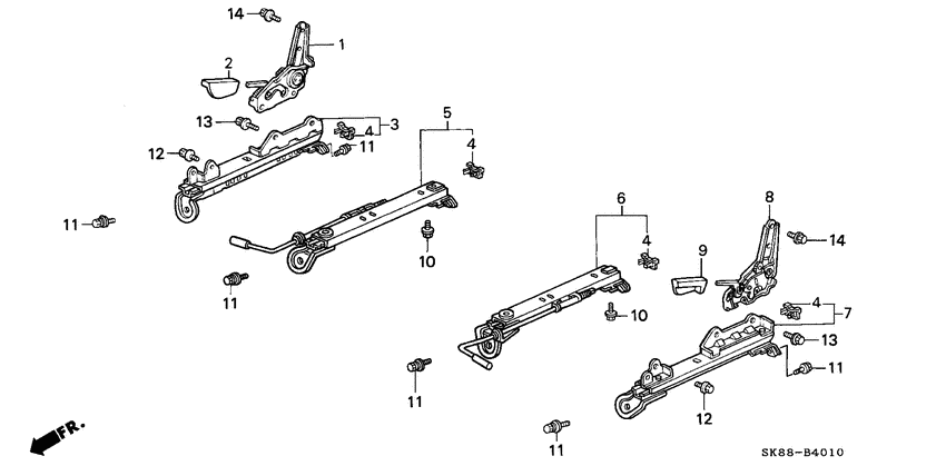 Front seat components