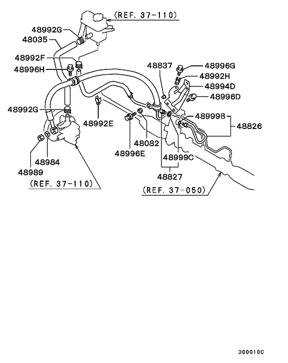 Power steering oil line