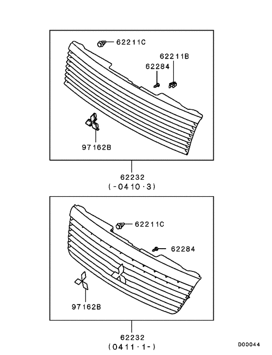 Radiator grille,headlamp bezel