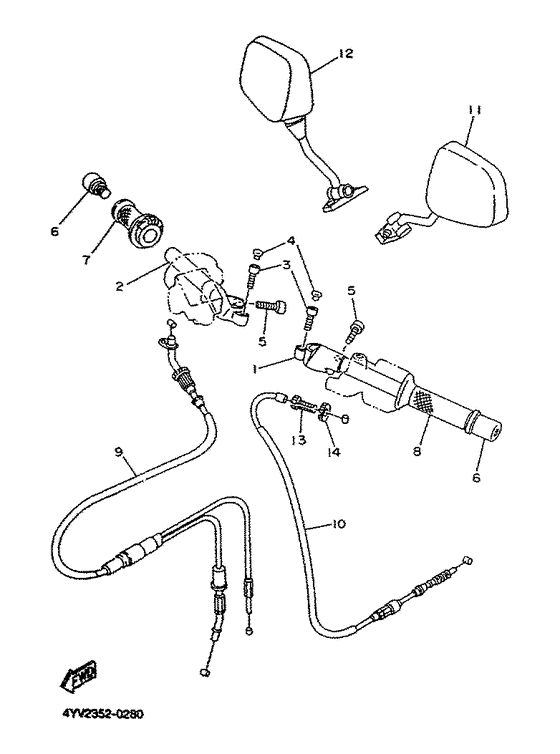 Steering handle & cable