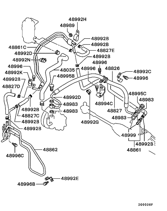 Power steering oil line