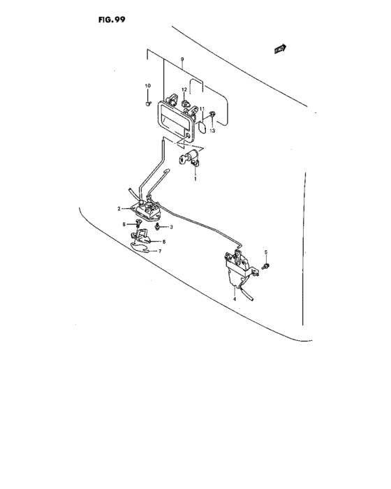 Back door lock