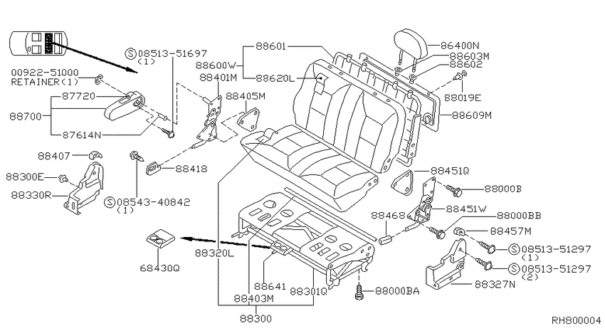 Rear seat
