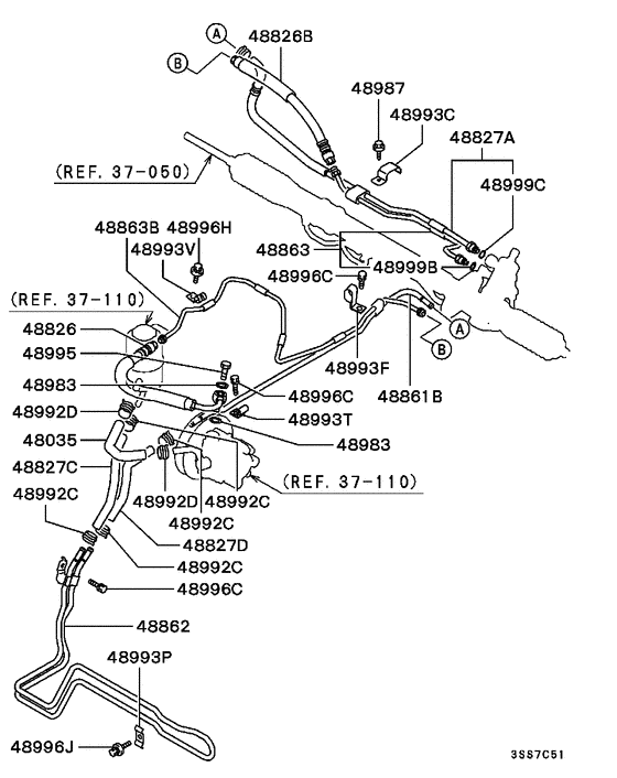 Power steering oil line