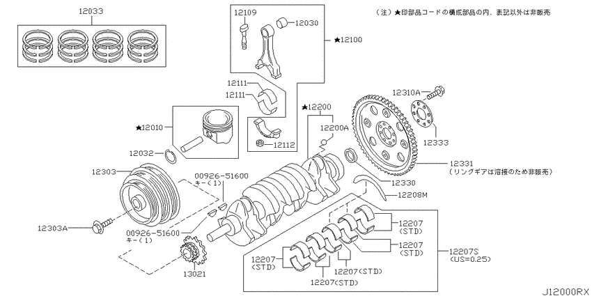Piston,crankshaft & flywheel