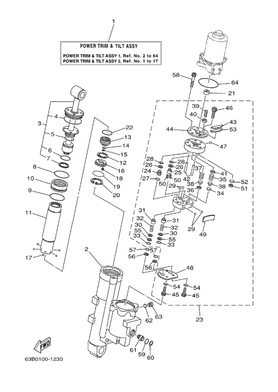Power trim tilt assy
