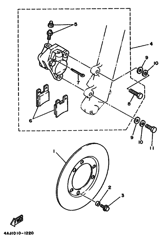Front brake caliper