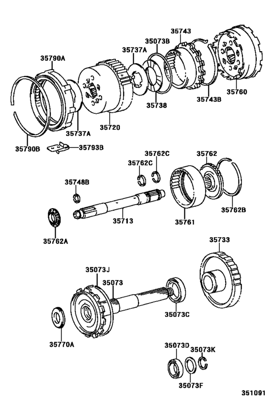 Planetary Gear, Reverse Piston & Counter Gear(Atm)
