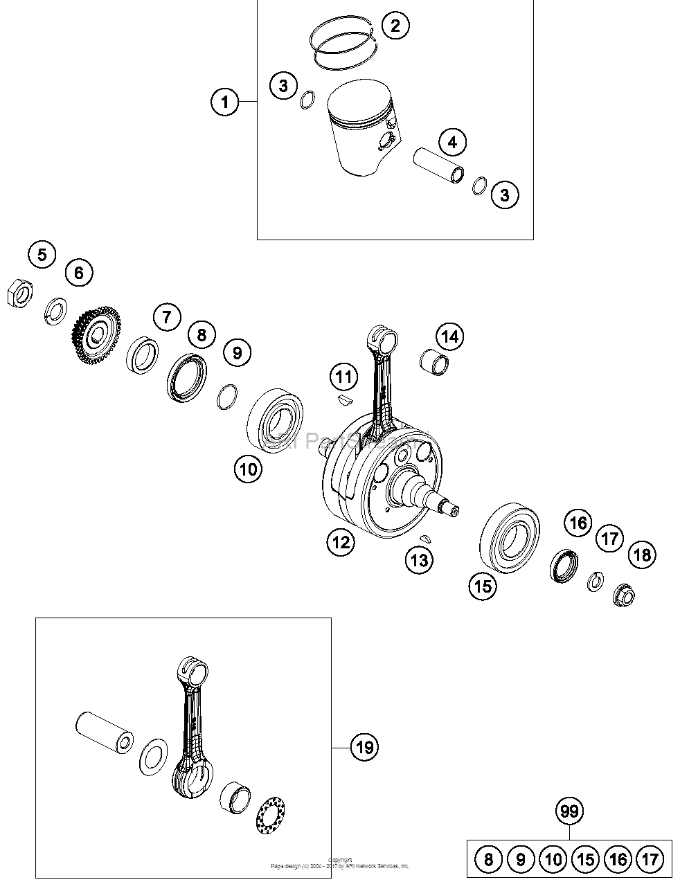 Crankshaft, Piston