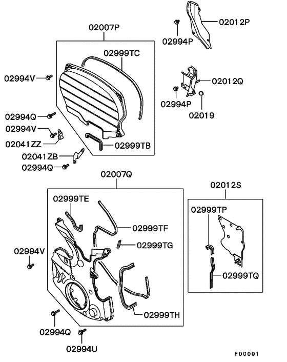 Cover,rear plate & oil pan