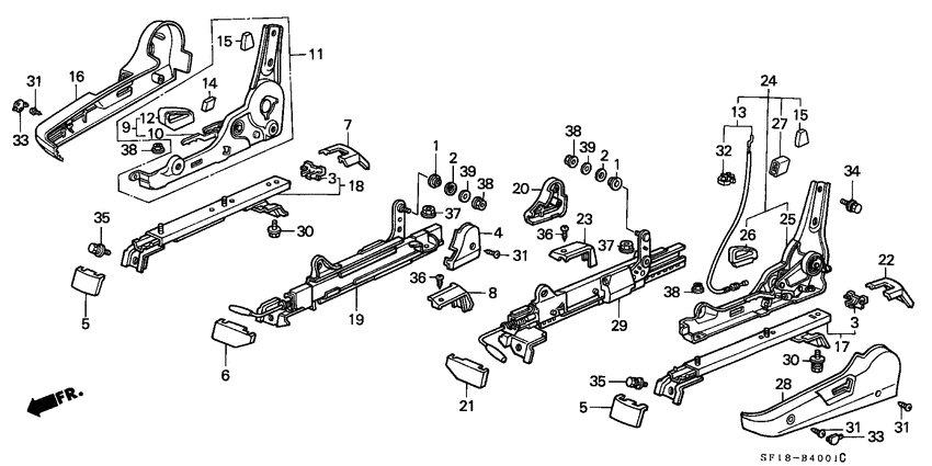 Front seat components