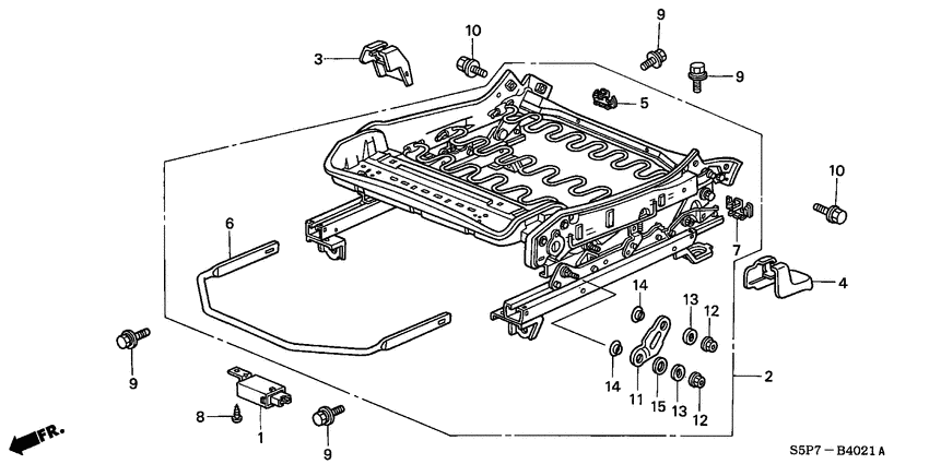 Front seat components