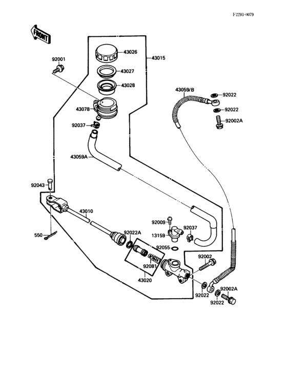 Rear master cylinder