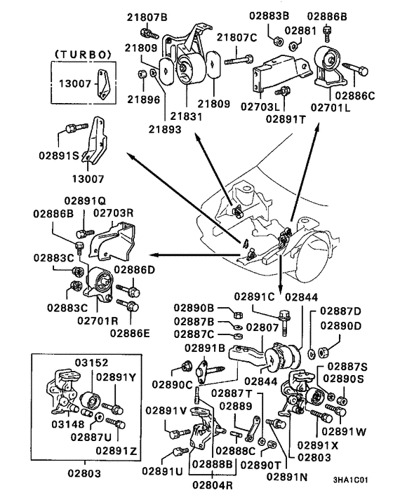 Engine mounting & support