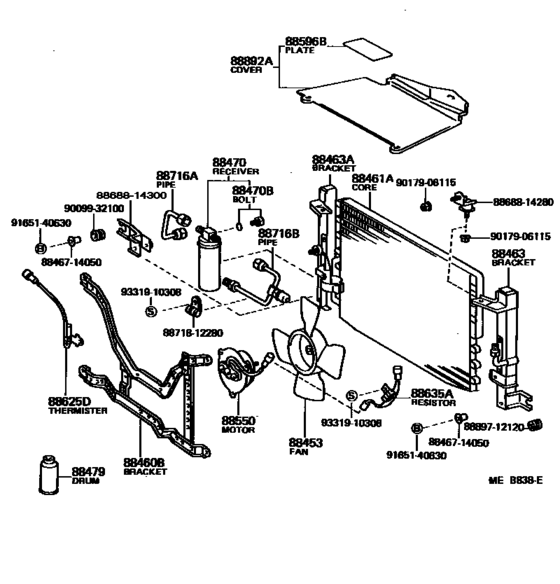 Heating & Air Conditioning Cooler Piping for 1981 1985 Toyota CELICA MA61 U.S.A. sales