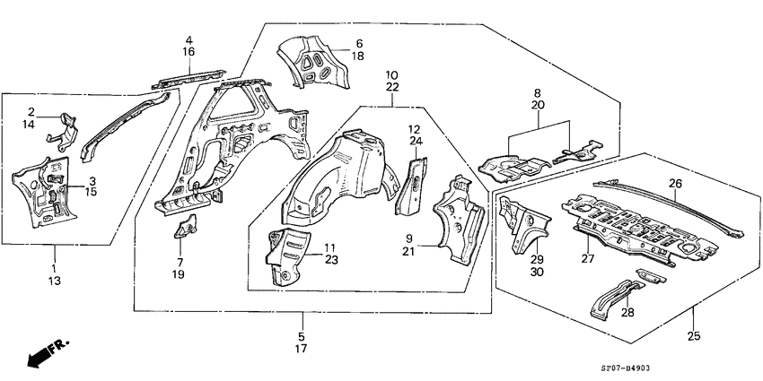 Body structure components