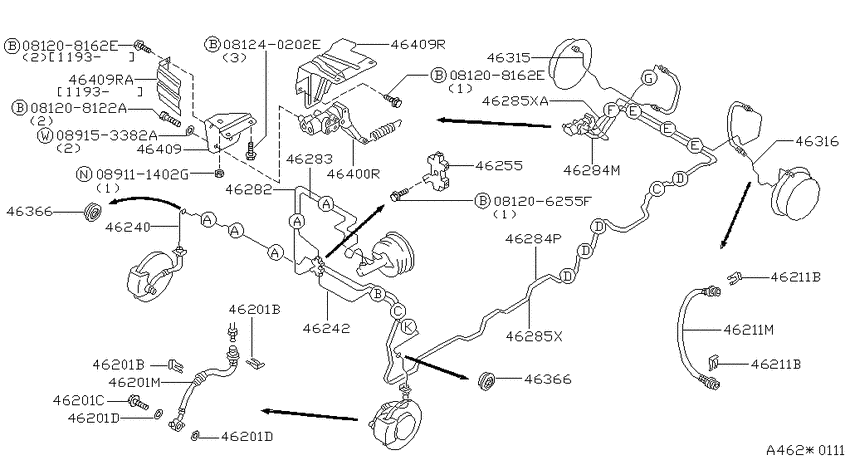 Brake piping & control