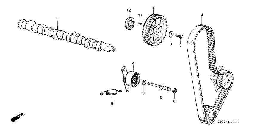 Camshaft/timing belt