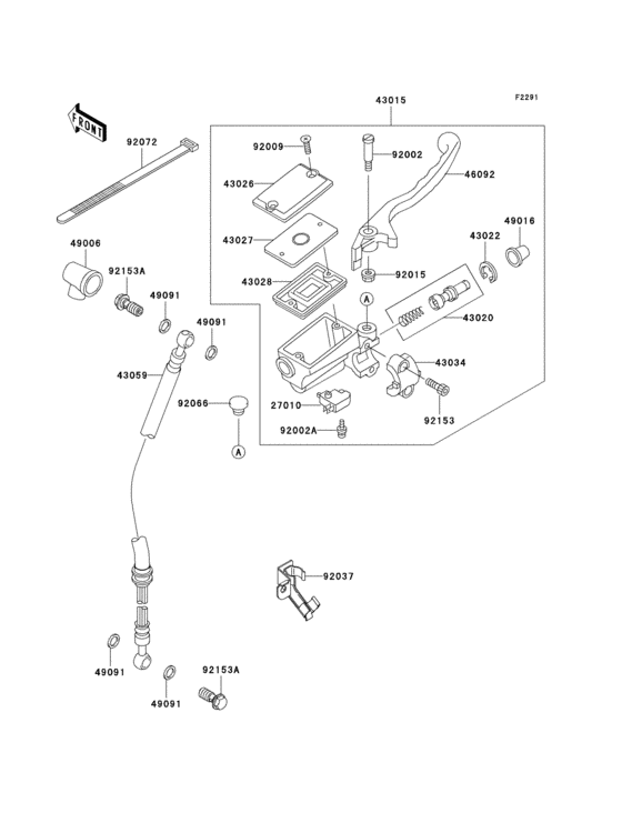 Front master cylinder