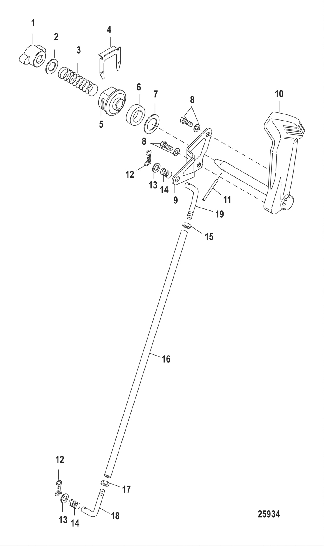 Shift Linkage Jet-Tiller Handle
