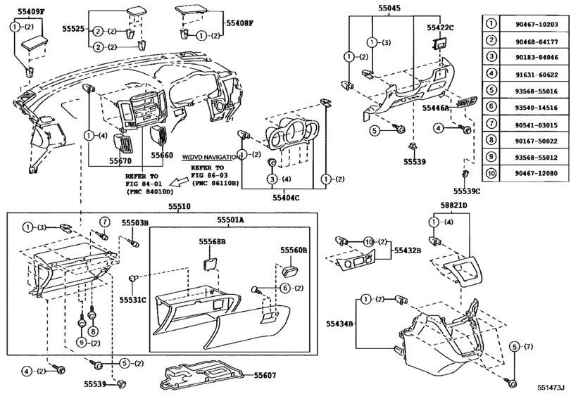 Instrument Panel & Glove Compartment