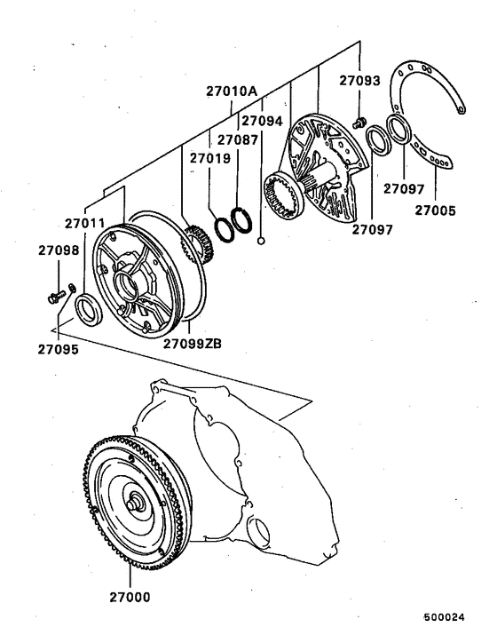 A/t tor-con & oil pump