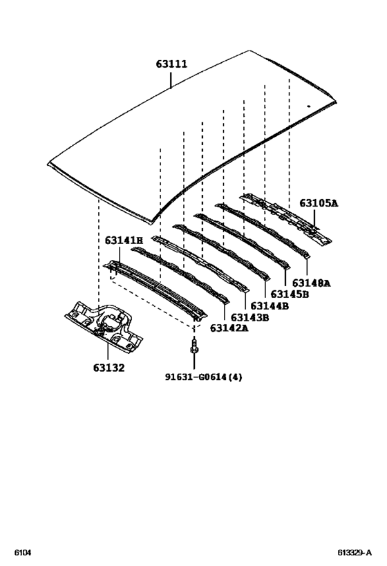 Roof Panel & Back Window Glass