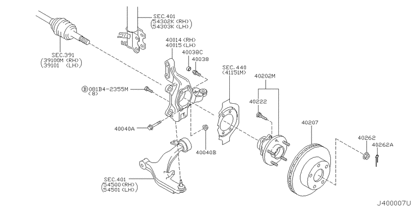 Front axle