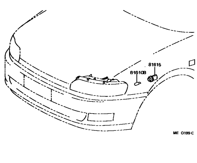 Front Clearance Lamp for 1990 1995 Toyota SERA EXY10 Japan sales