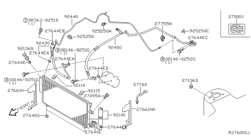 Condensor, liquid tank