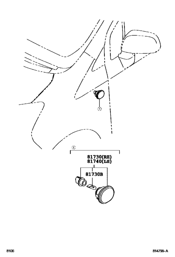 Side Turn Signal Lamp & Outer Mirror Lamp