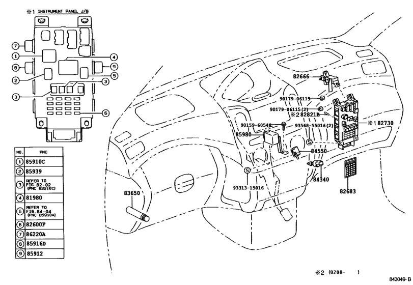 Door control toyota 85980 схема