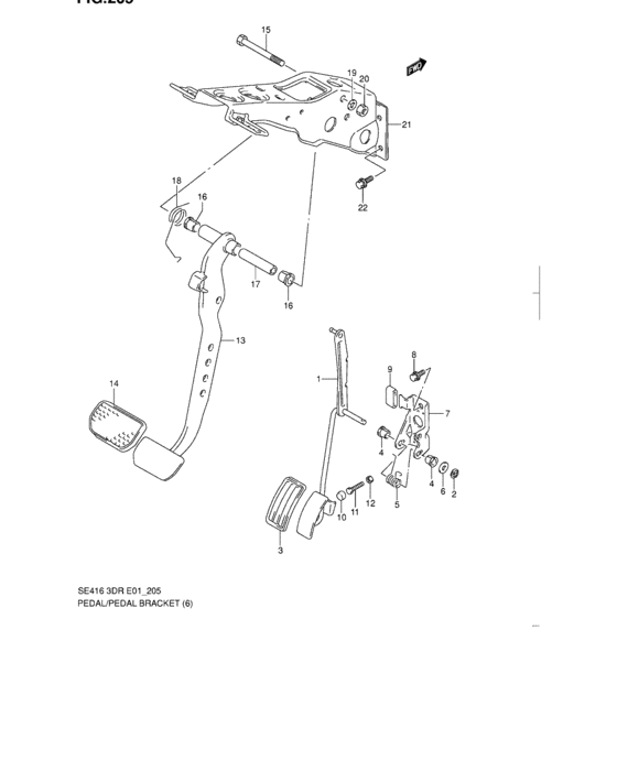 Pedal and pedal bracket